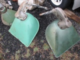 LOT-ASST. OUTDOOR LAMPS -PAIR LARGE GREEN OUT DOOR LOT LAMPS & SEALED BEAM LAMPS