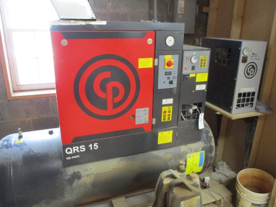 AIR COMPRESSOR WITH DRYER 15 HP ROTARY SCREW  WITH 120 GAL TANK QRS 1