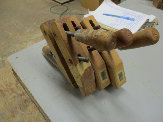 LOT-(3) 8 IN WOOD CLAMPS