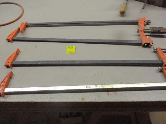 LOT-(4) 24 IN. STEEL ADJ. CLAMPS