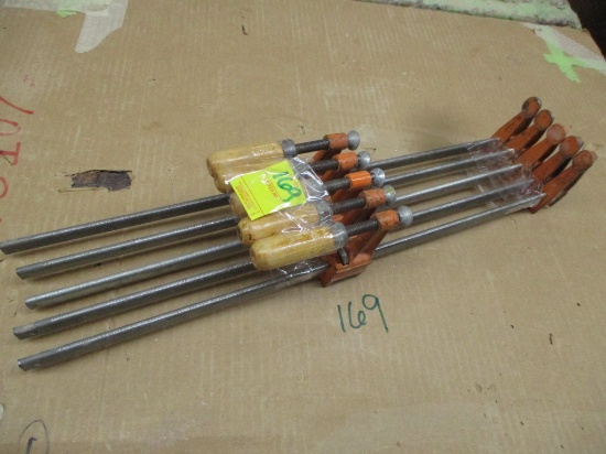LOT-(5) 18 IN. STEEL ADJUSTABLE  CLAMPS