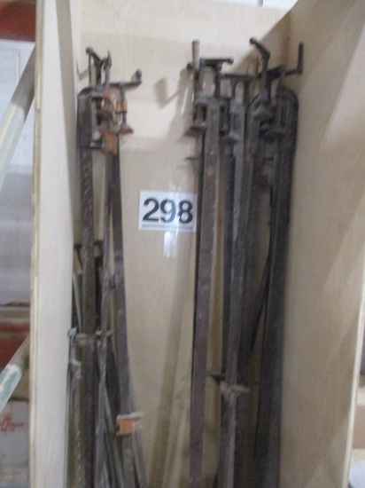 LOT-LG 4 FT-6 FT CLAMPS-APPROX 14 ON WEST WALL