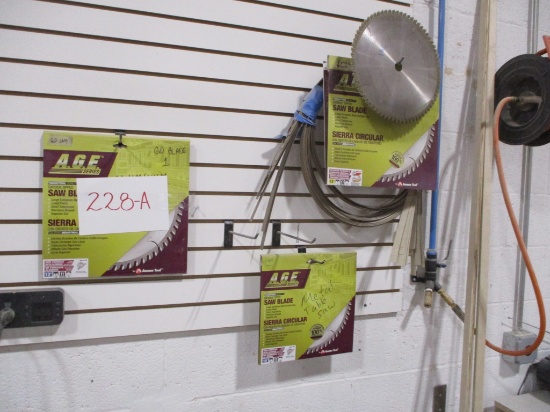 LOT-ASST METAL BLADES (5) ON WALL SHARP AND OR NEW