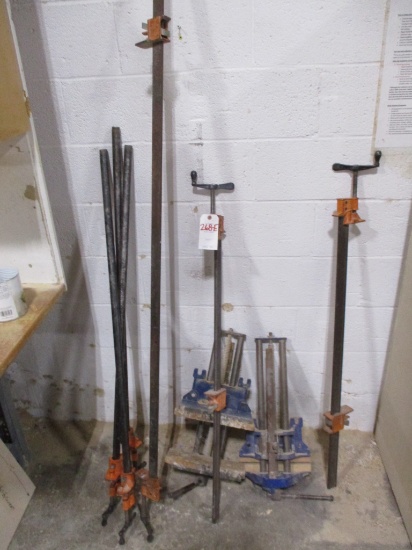 LOT-ASST CLAMPS LOCATED AGAINST BACK WALL