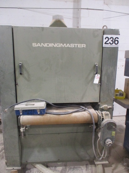 SANDING MASTER 37 INCH SINGLE HEAD SANDER MODEL 20750 SN TS1090116 230 3 PH -IN STORAGE AREA