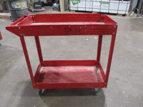 RED METAL SHOP CART