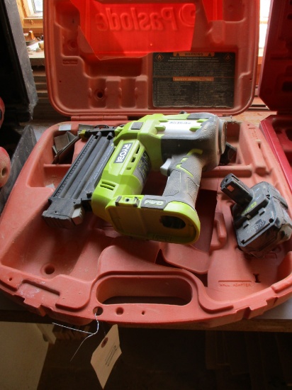 RYOBI CORDLESS ELEC. BRAD NAILER WITH CASE