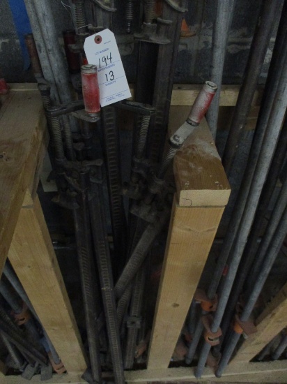 LOT-(13) ASST. WOOD  PIPE CLAMPS 36-60 IN