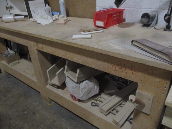 8 FT WOODEN WORKBENCH