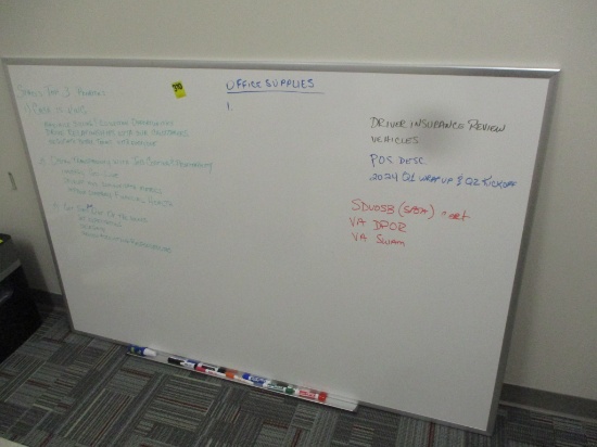 DRY ERASE BOARD  72 X 48 IN