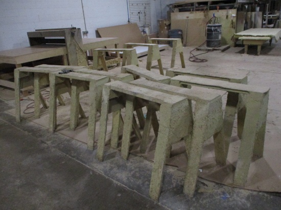 LOT-APPROX. (12) ASST. WOODEN SAWHORSES