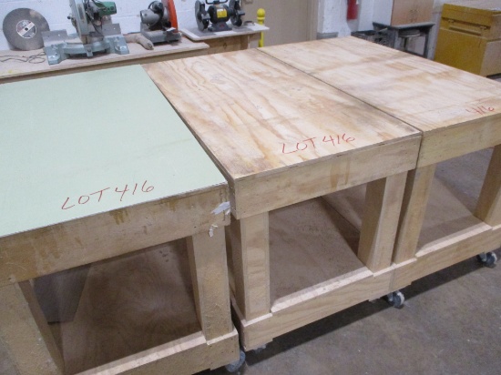 LOT-(3) ROLLING CARTS