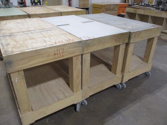 LOT-(3) ROLLING CARTS