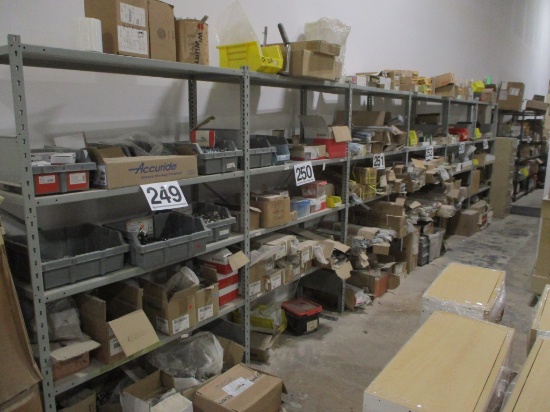 LOT- (10) SECTIONS OF GRAY &  METAL SHELVING-MUST BE PICKED UP ON LAST DAY OF REMOVAL JAN 15