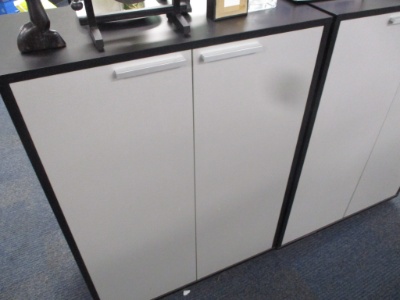 Pair-Gray Black Cabinets 32 " W X 44" T X 16" Deep