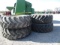 1042 (4) 600/65R38 JOHN DEERE FLOATER RIMS & TIRES (OFF 4830 JD SPRAYER)