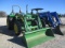 1201  5075E JOHN DEERE '11 2 POST MFD W/553 JD LOADER 16.9X28 523HRS S/N:1PY5075EHBB003491