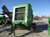 1843 467 JOHN DEERE RND BALER MEGA WIDE W/NET WRAP W/PTO 1000 21SPLINE 10919 BALES S/N:E00467X300742