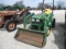 1601 2210 JOHN DEERE '04 2 POST MFD HST W/210 JD LOADER 26X12.00-12 1242HRS S/N:LV2210H317560