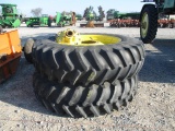 1663 18.4R42 JOHN DEERE DUALS W/HUBS