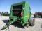 1779 568 MEGAWIDE PLUS JOHN DEERE ROUND BALER W/NET WRAP W/PTO, 1000 21 SPLINE W/MON PRO 9749 BALES