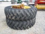 1731 480/80R42 JOHN DEERE RIMS & TIRES W/HUBS