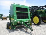 1778 567 MEGAWIDE JOHN DEERE ROUND BLAER W/NET WRAP W/540 PTO, W/MONITOR PLUS 10,808 BALES S/N:E0056