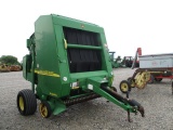 1791 567 MEGAWIDE JOHN DEERE ROUND BALER W/NET WRAP, PTO ON MACHINE W/MON PLUS 12,070 BALES S/N:E005