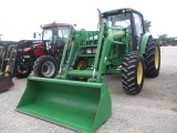 1909 6330 JOHN DEERE C/A MFD PQ W/673 SELF LEVELING JOHN DEERE LOADER 460/85R34 5654 HOURS S/N:L0633