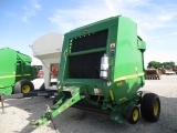 1955 568 JOHN DEERE MEGAWIDE PLUS RND BALER W/PTO 540 W/MON PRO 9791BALES S/N:1E00568XKBB376411