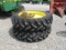 15.5X38 9 BOLT JOHN DEERE DUALS W/HUBS