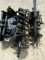 9861 (9) EXCAVATOR ATTACHMENTS QUICK HITCH RAKE RIPPER GRABER AUGER 12'' ROD S/N:B23977