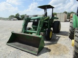 4753 5045D JOHN DEERE 2POST 2WD W/522 JOHN DEERE LOADER 2012 MODEL ''SALVAGE ROW, DOES NOT START S/N
