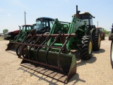4881 4450 JOHN DEERE C/A MFD W/840 JD LOADER W/3RD FUNCTION W/GRAPPLE BUCKET 18.4XB8 1201HRS