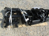 9864 (9) EXCAVATOR ATTACHMENTS QUICK HITCH RAKE RIPPER GRABER AUGER 12'' ROD S/N:B18047