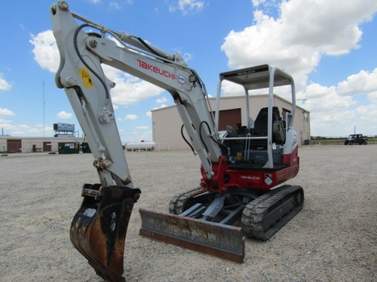 4769 TB235-2 TAKEUCHI EXCAVATOR W/12'' TRACKS 4 POST 412HRS 412 S/N:123601648