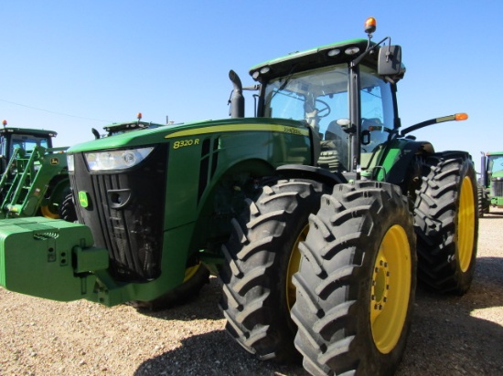 4943 8320R JOHN DEERE C/A E-23 MFD PS 3802HRS 1500 FRONT END 480/80R50/DUALS 420/85R34 FRONT DUAL...