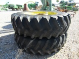2474 JOHN DEERE 10 BOLT DUALS W/HUBS