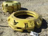 1636 1 SET 165 JOHN DEERE WHEEL WEIGHTS