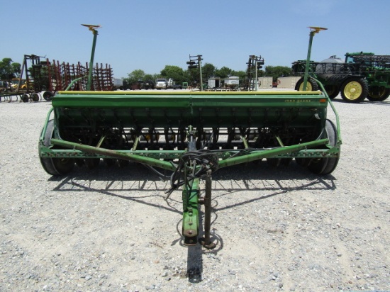 1635 8300 JOHN DEERE GRAIN DRILL W/PRESS WHEELS AND ROW MARKERS W/SMALL SEED BOX S/N:046070