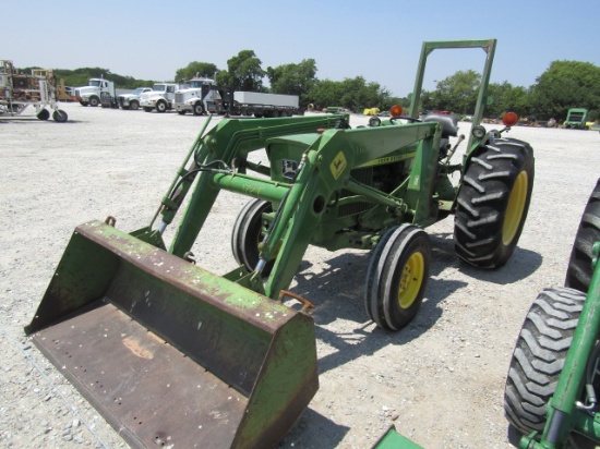 1727 1530 JOHN DEERE 2 POST 2WD W/145 JD LOADER 16.9X28 3160HRS 1974 MODEL 3160 S/N:114079L