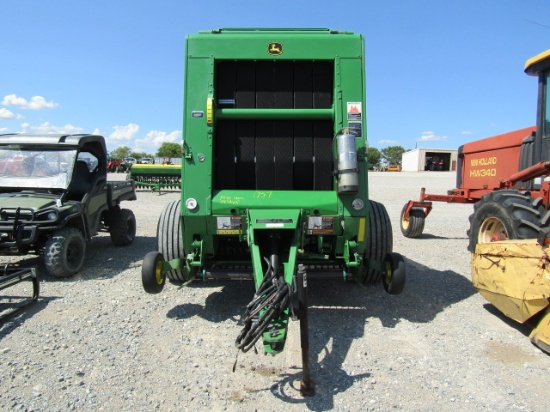 1757 468 JOHN DEERE ROUND BALER W/540 PTO & MON 2012 MODEL W/NET WRAP 18164 BALES