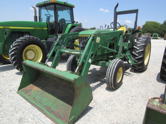 8455 6300 John Deere Open Station W/Loader 5486hrs Salvage Will Not Pull In High Side Of Gears