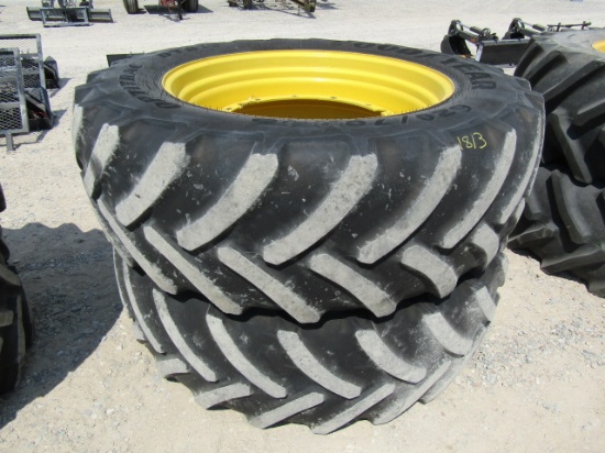1813 JOHN DEERE 46'' RIMS W/GOODYEAR 620/70R46 TIRES