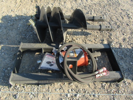 8858 WOLVERINE HYD AUGER W/2 BITS S/N:ZW-01467