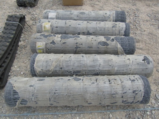 8591 5 ROLLS GALVANIZED FENCE