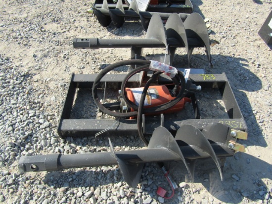 8857 WOLVERINE HYD AUGER W/2 BITS S/N:ZW-01466
