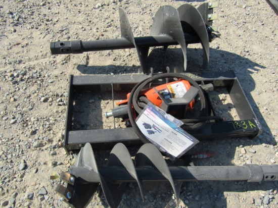8860 WOLVERINE HYD AUGER W/2 BITS S/N:ZW-01464