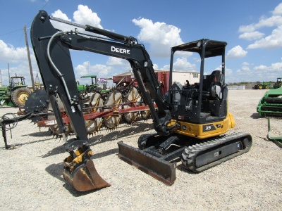 1869 35p John Deere Excavator 4 Post W/12'' Tracks 675hrs 675 S/N:1ff035pakpk001969