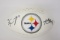 Ben Roethlisberger Antonio Brown Pittsburgh Steelers signed logo football PAAS COA